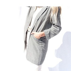 CJLA Lightweight Striped Blazer in XL